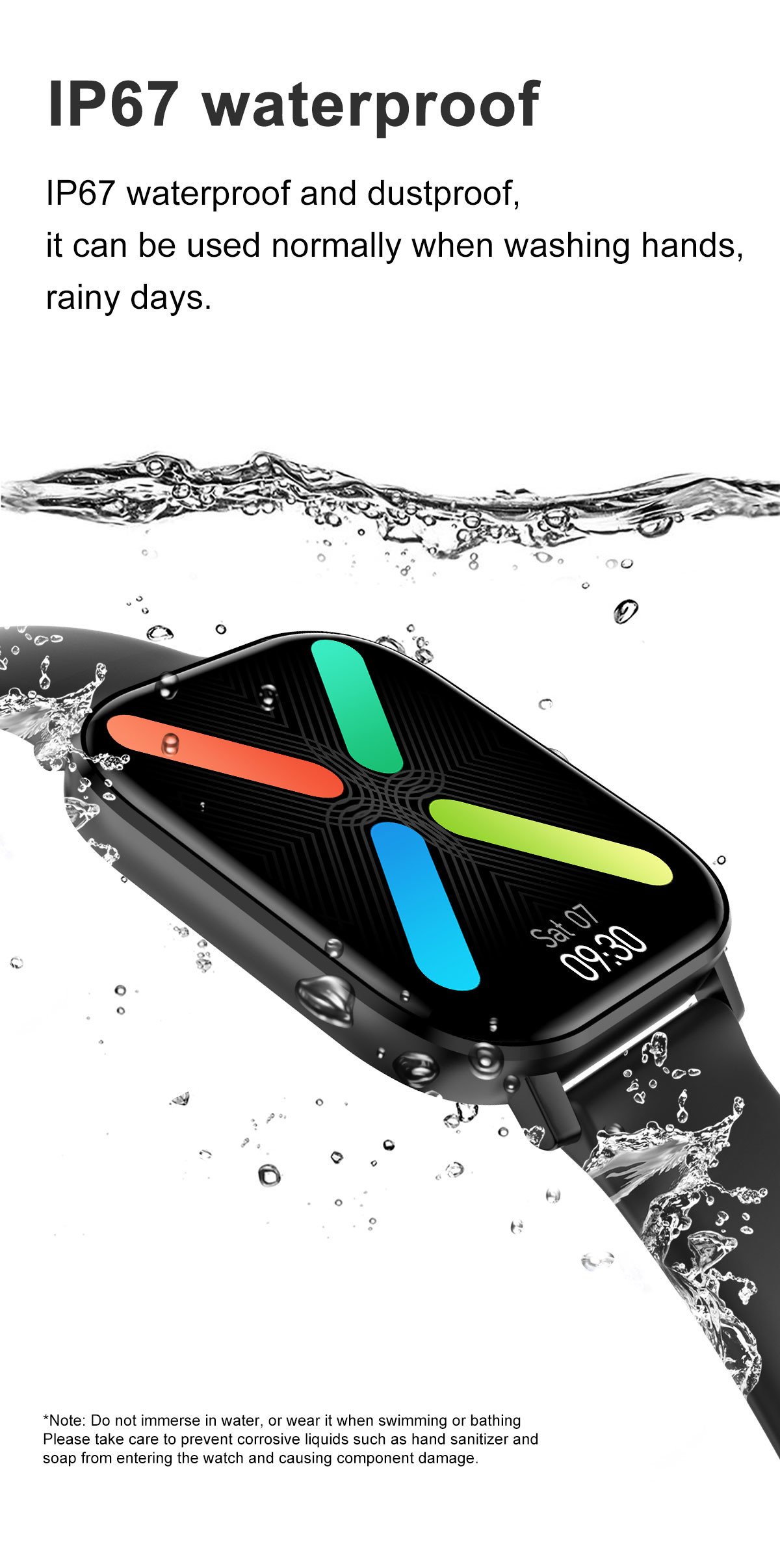 1.75 Inch Fitness Tracker W26M Bte Call Ip68 Sports Smart Watch