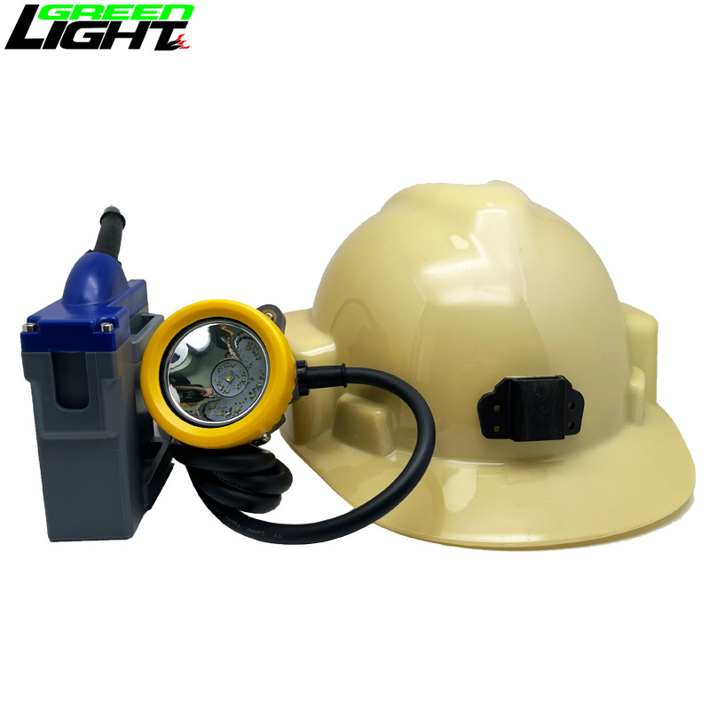 15000lux Corded Miner Cap Lamp 1.67W Miner Hard Hat Light