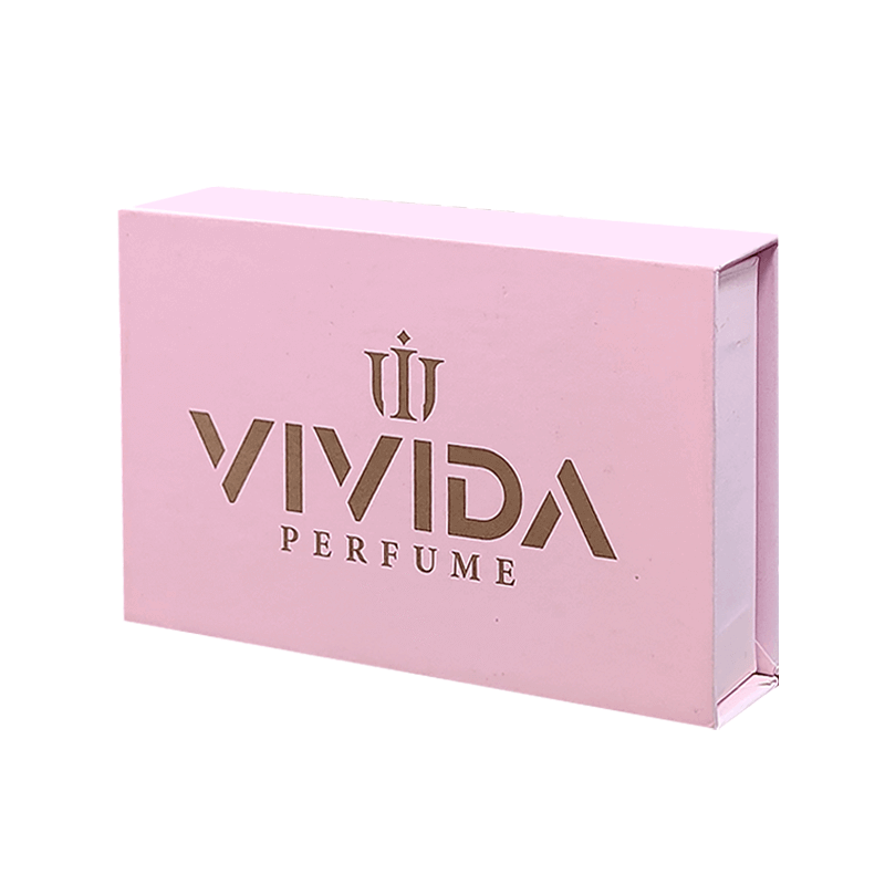 Custom Logo Print Magnetic Book Shape Gift Box for Cologne Perfume and Cosmetics
