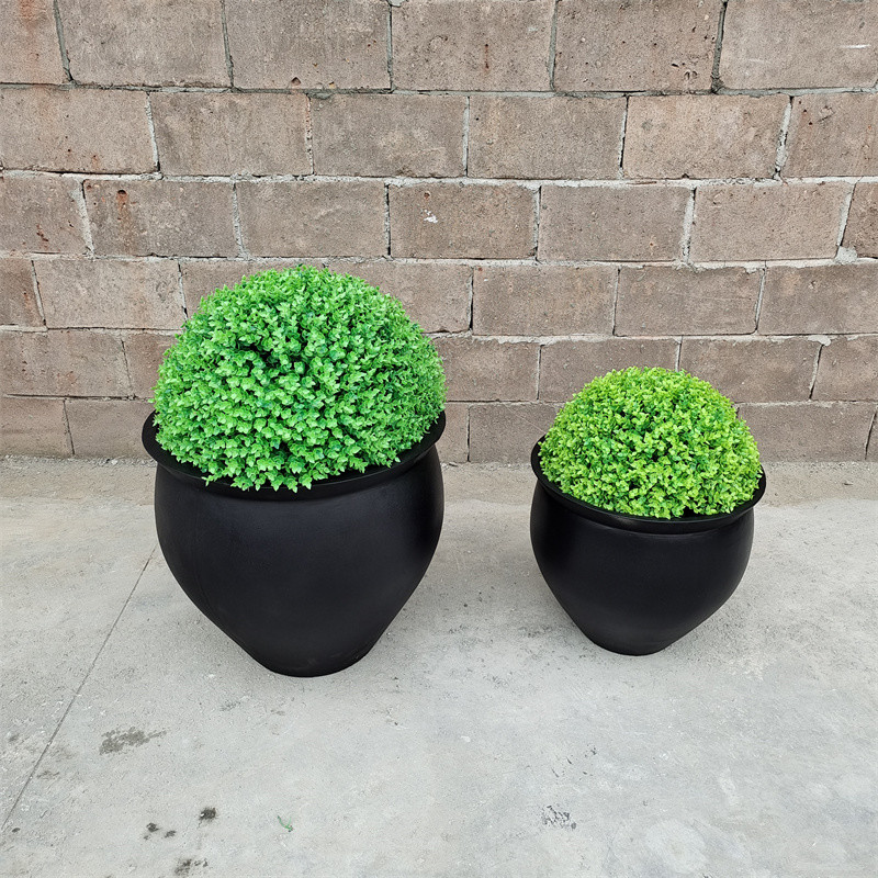 Fiber Clay Flower Pot Small Size Bowl Planter Box For Indoor Outdoor Home Garden