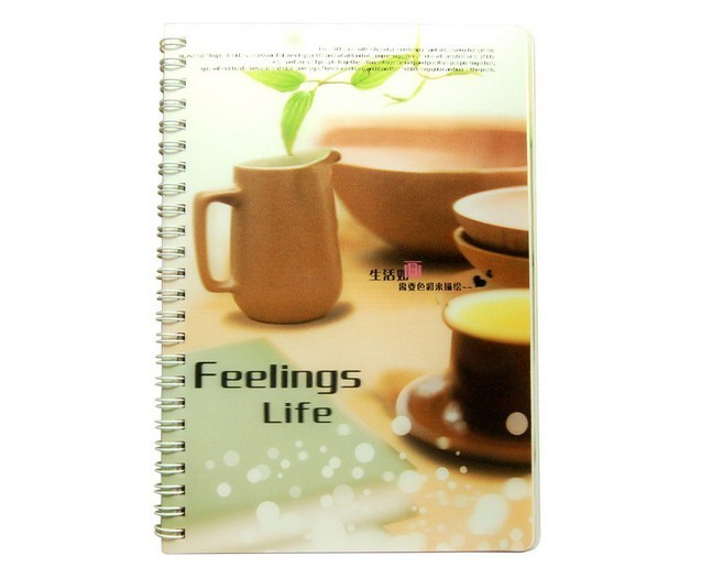 PLASTIC LENTICULAR custom PP Cover 3D Lenticular Notebook made in China