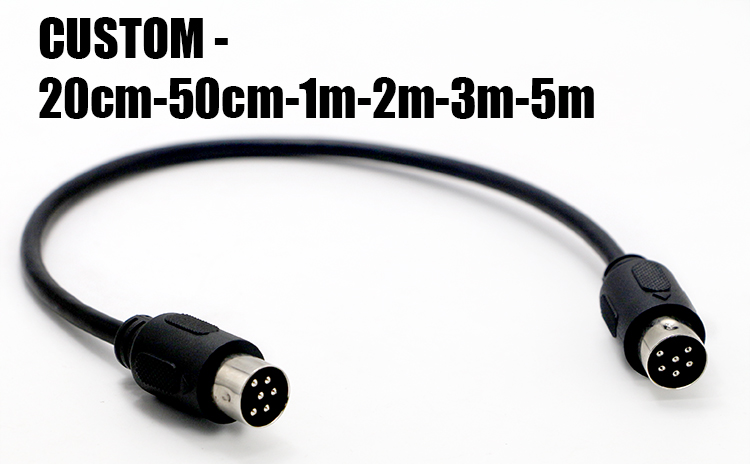 Custom Radio Midi Male To Male 6 Pin Din To 6 Pin Din S Video Extension Cable For Roland