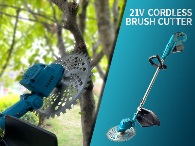 21v Electric Battery Powered Grass Trimmer Brush Cutter Cordless String Trimmer