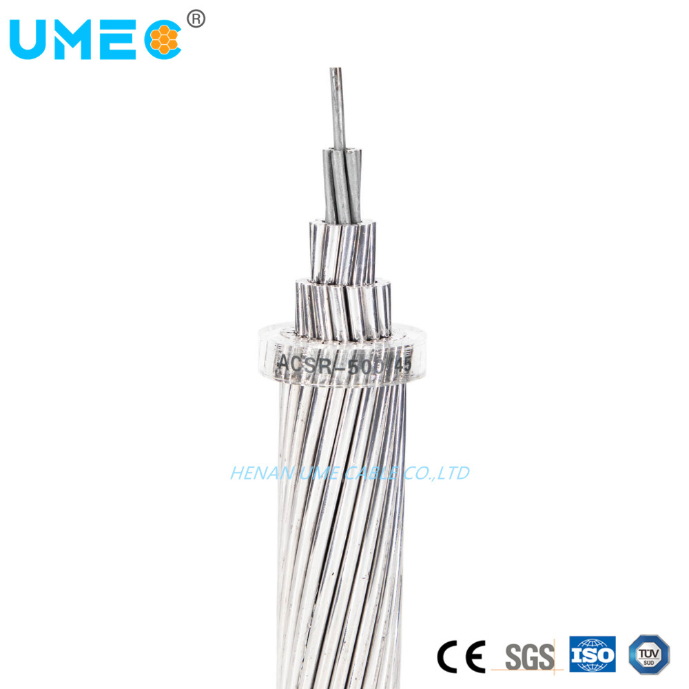 ASTM B232 High Strength Stranding Breaking Load 128.8kn ACSR Aluminum Cable 134.6mcm Leghorn 211.8mcm Cochin
