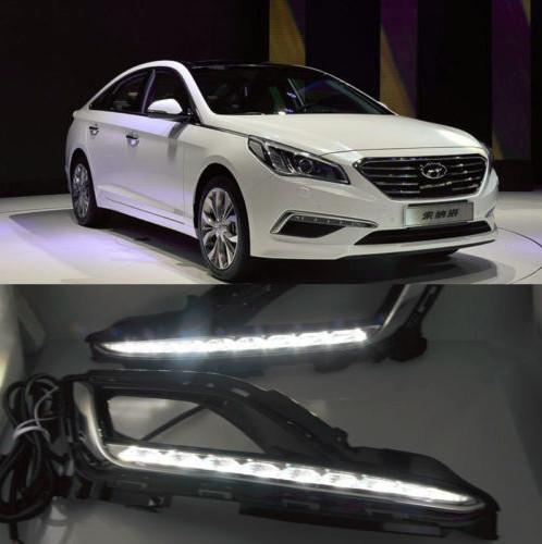 Quality Hyundai  SONATA 9TH DRL 2X LED Driving Daytime Running Lights DRL Fog Lamp For Hyundai  SONATA 9TH 2014-2018 for sale