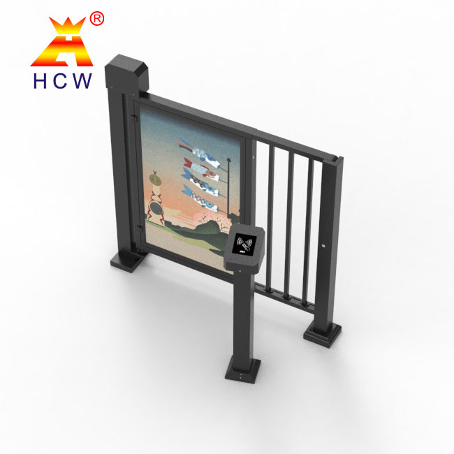 Smart Advertising Barriers Gate 120W Access Control Barrier Gate 990mm height