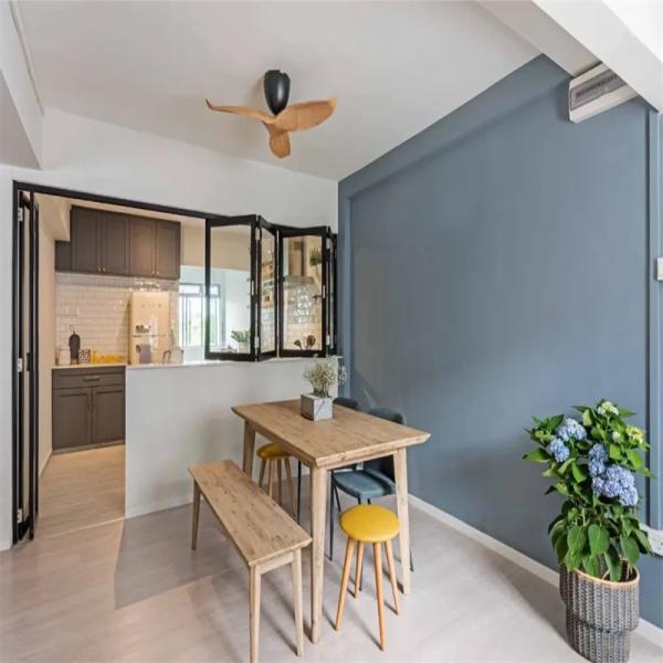 Modern Design Aluminum Alloy Frame Bi Fold Soundproof Windows With Heat