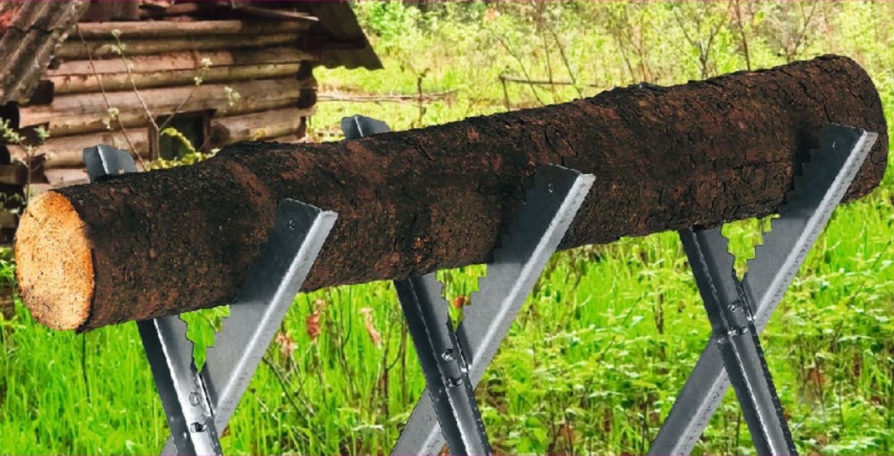 Foldable Heavy Duty Steel Sawhorse For Saw Trestle Garden Tool 1.5mm 2.0mm Thickness