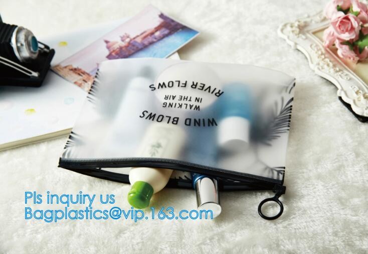 Zip lockkk bag with handle & slider, reclosable pvc clear plastic slider Zip lockkk bag, Reusable slider white small nylon cle