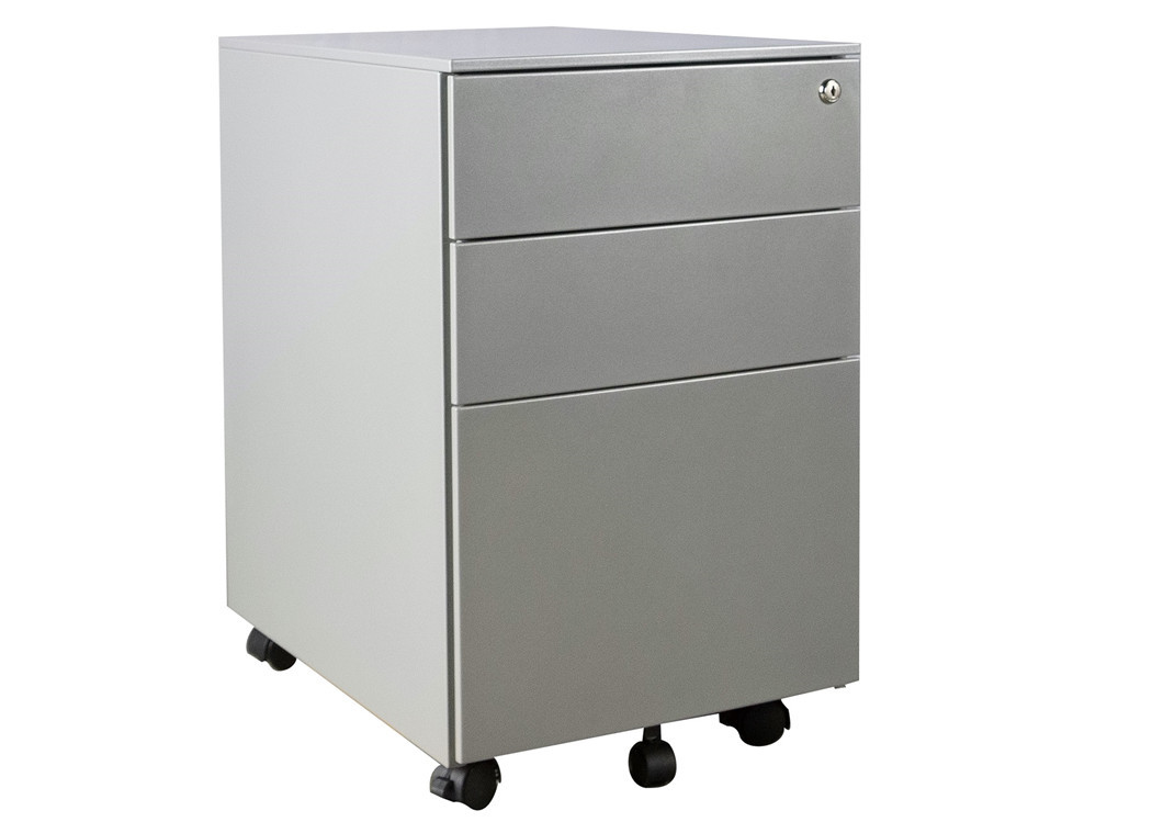 3 Drawers Moblie Pedestal Office Steel Filing Cabinet Side Open Design