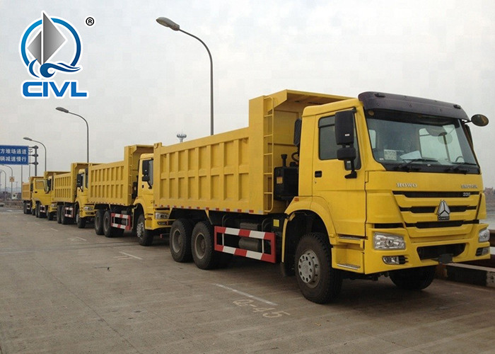 Green 6 x 4 Styre Heavy Duty Dump Truck Muck For Dumping Muck In City