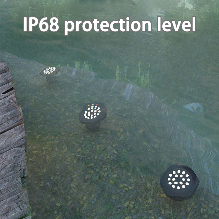 IP68 Underwater LED Holiday Lights RGB Color Changing Solar Pond Lights