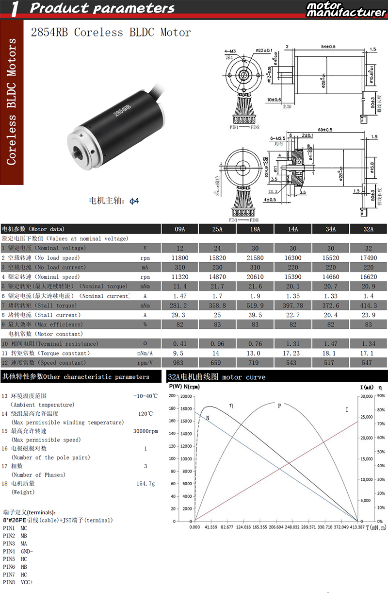 Faradyi Customized 12V Brushed Coreless Motor High Speed Mini Coreless Dc Drone Motor 17Mm Ball Bearing With Connector