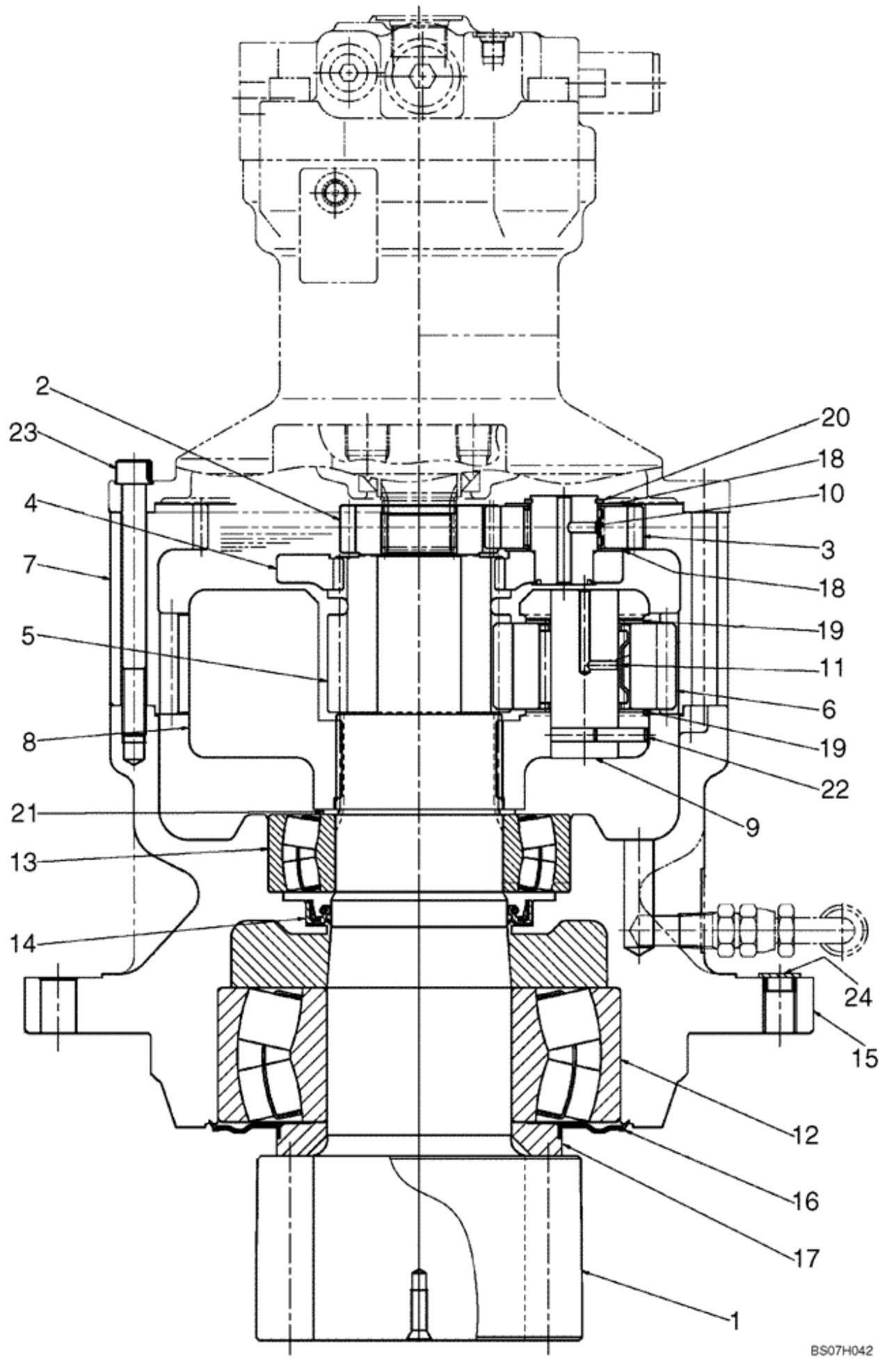 SK460-8 Reducer Swing Drive Gearbox For Excavator LS32W00012F1