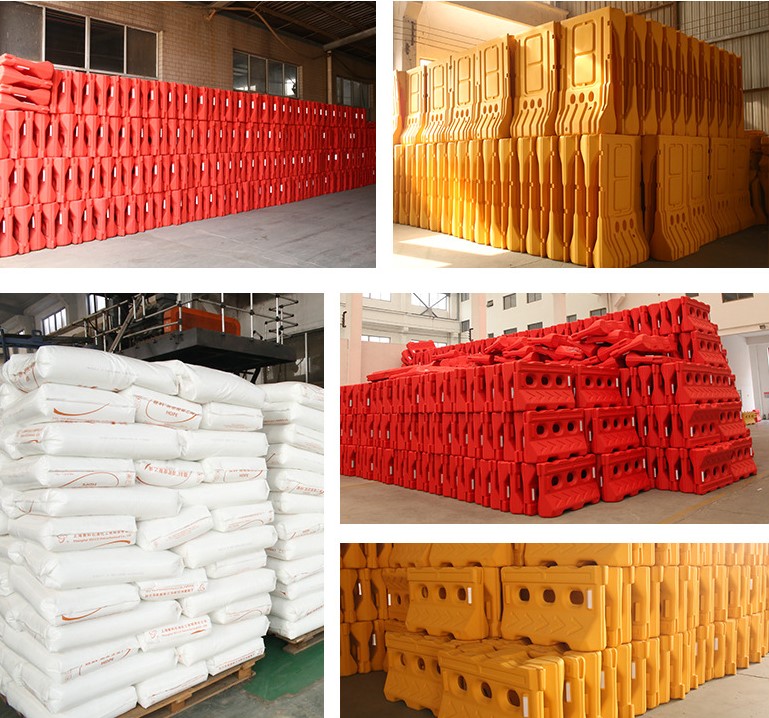 Construction Site Plastic Road Barrier Customized Water Filled Barrier