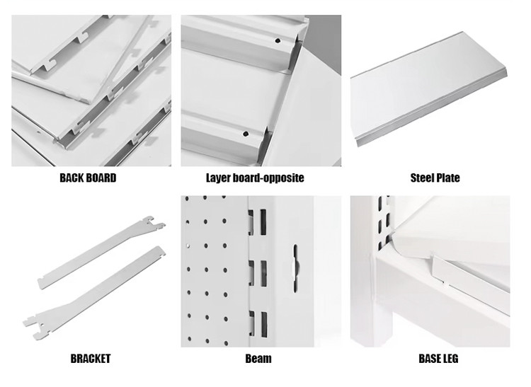 Easy Installation Supermarket Display Shelving Durable With Customized Logos