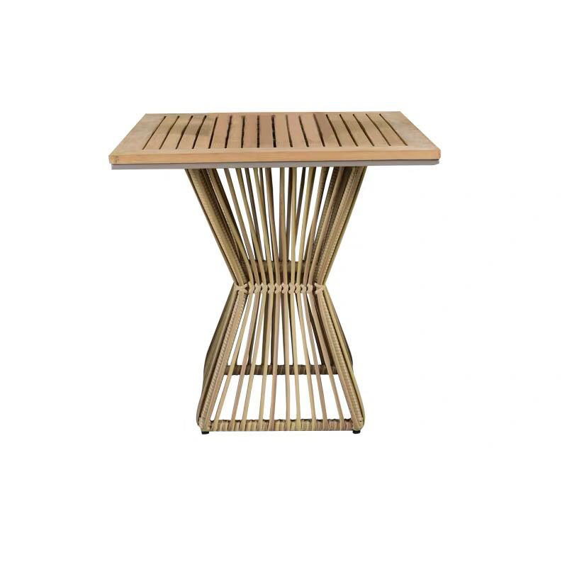 Garden Set Bistro Table Chairs Outdoor Modern Design Style with Aluminum Rattan Woven Furniture Set