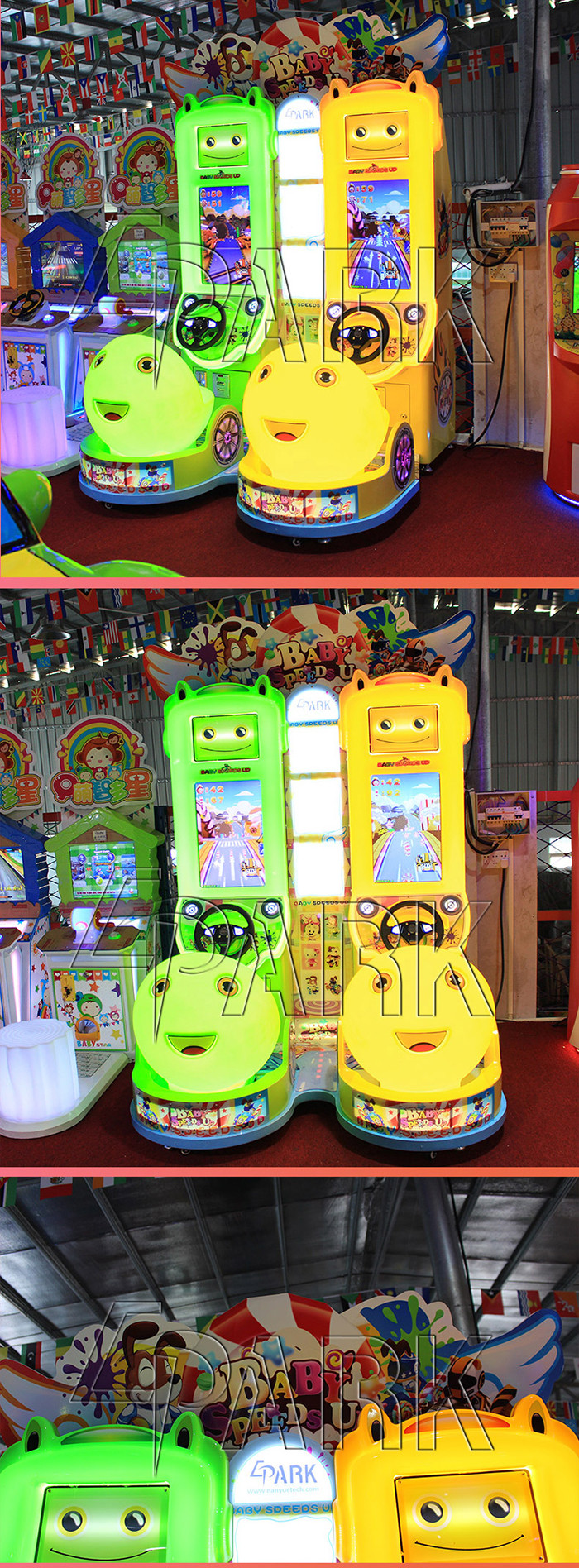 Baby Racing Game Machine / Kids Electronic Video Game Amusement Arcade Games Machines