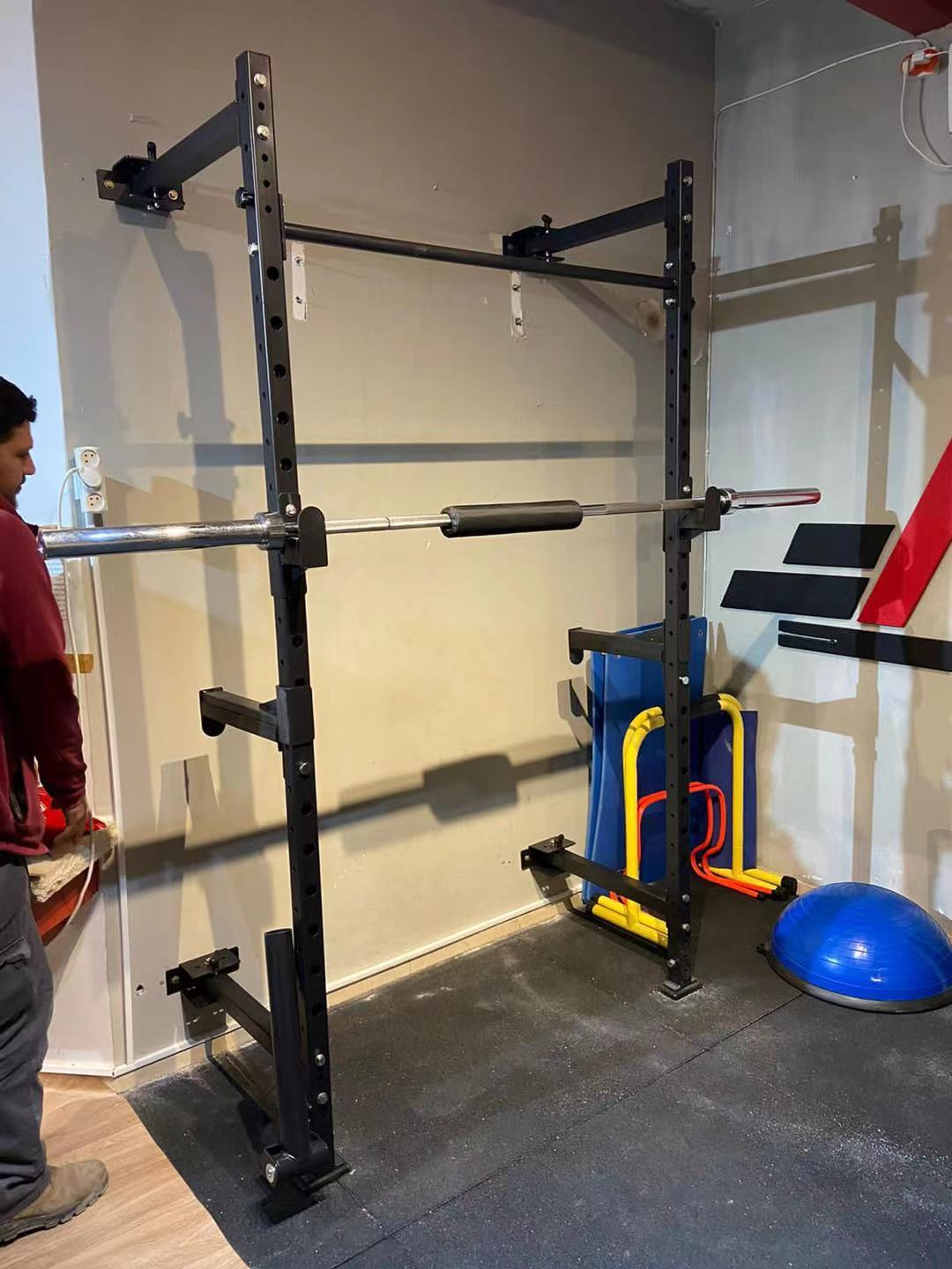 Factory Direct Price Home Gym Fitness Exercise Wall Mount Foldable Gym Accesorios Squat Rack