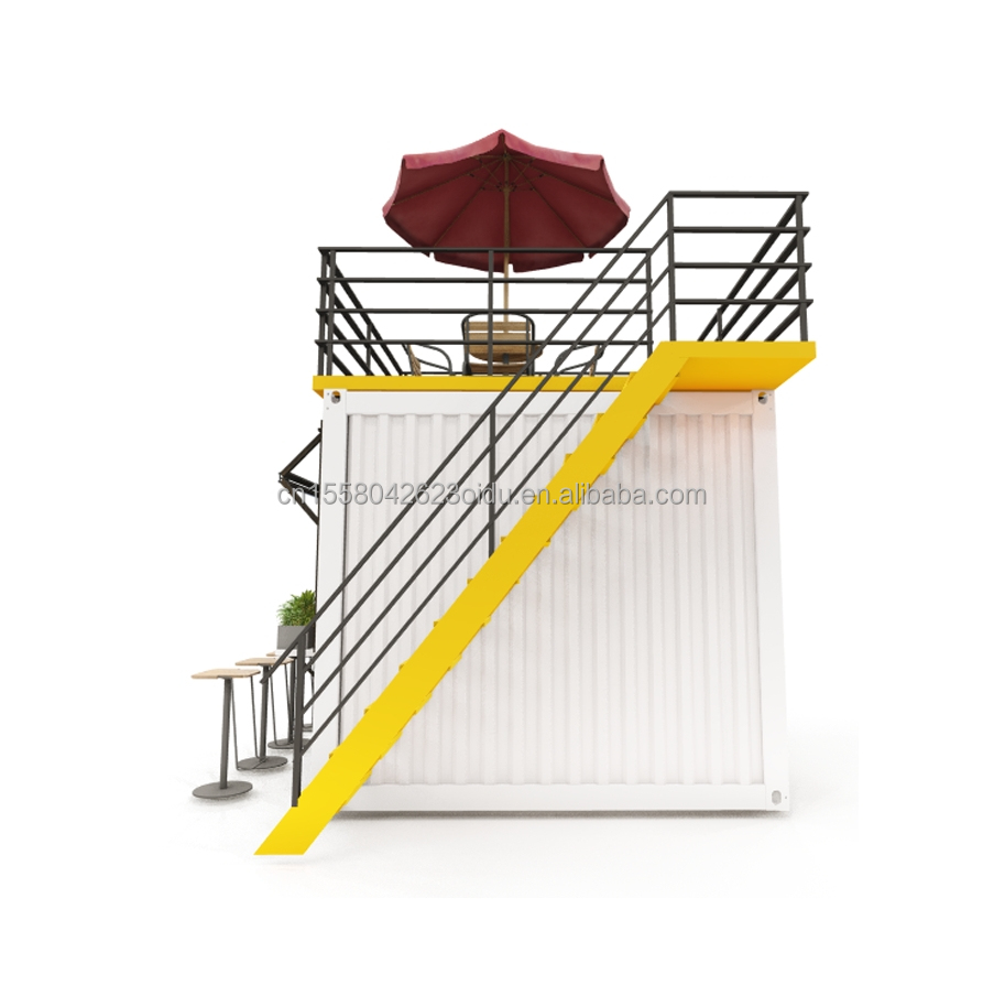 Galvanized Steel Bending 180g Frame Modern 10ft Container Bar Food Shop for Outdoor Made of Modified Shipping Container