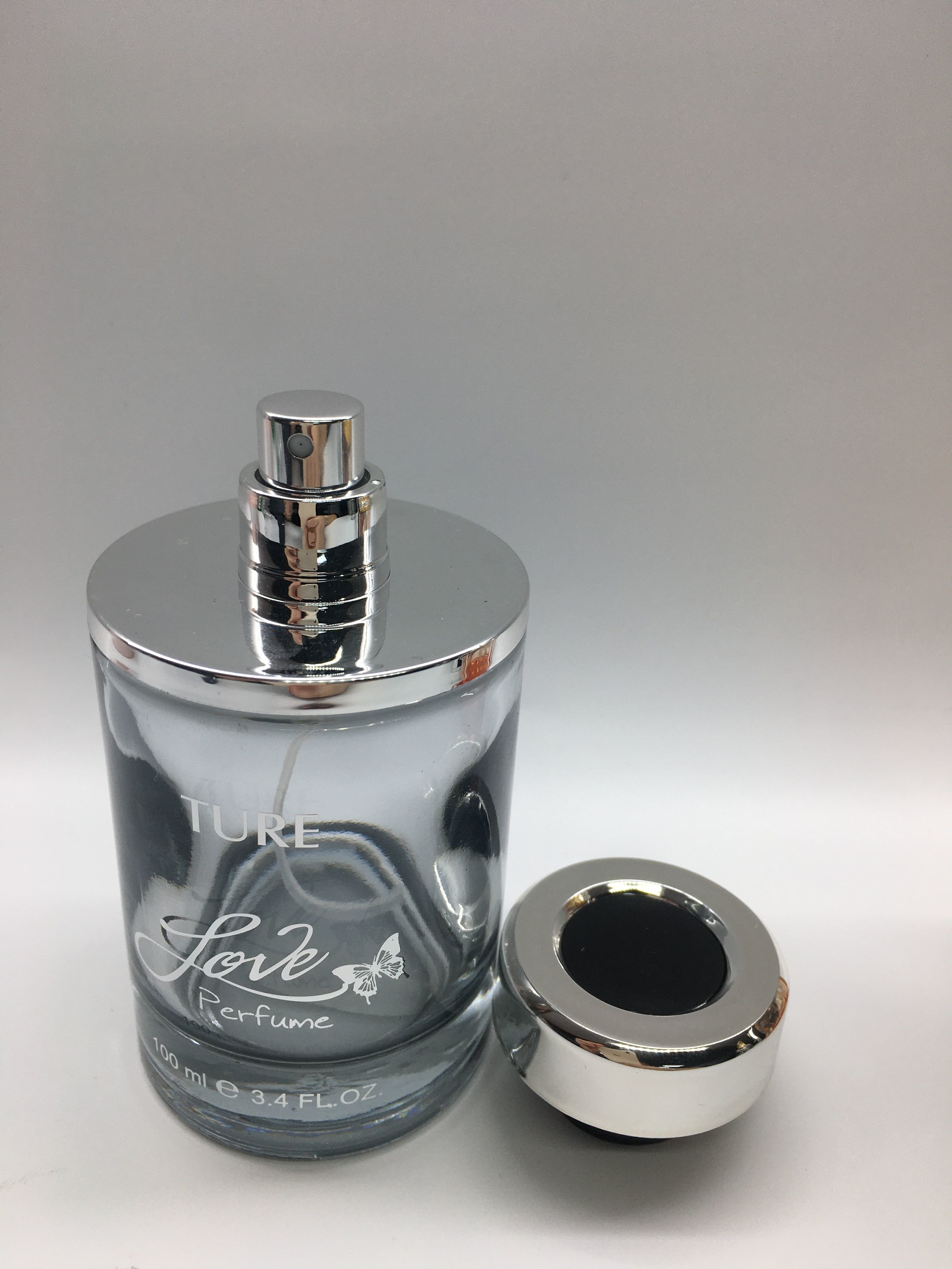 100ml Straight Round Perfume Bottle Transparent Glass Atomizer Sealing