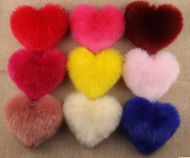 Charm Rex rabbit fur pompom keychain/fake fur pompom /handbag fur pompom