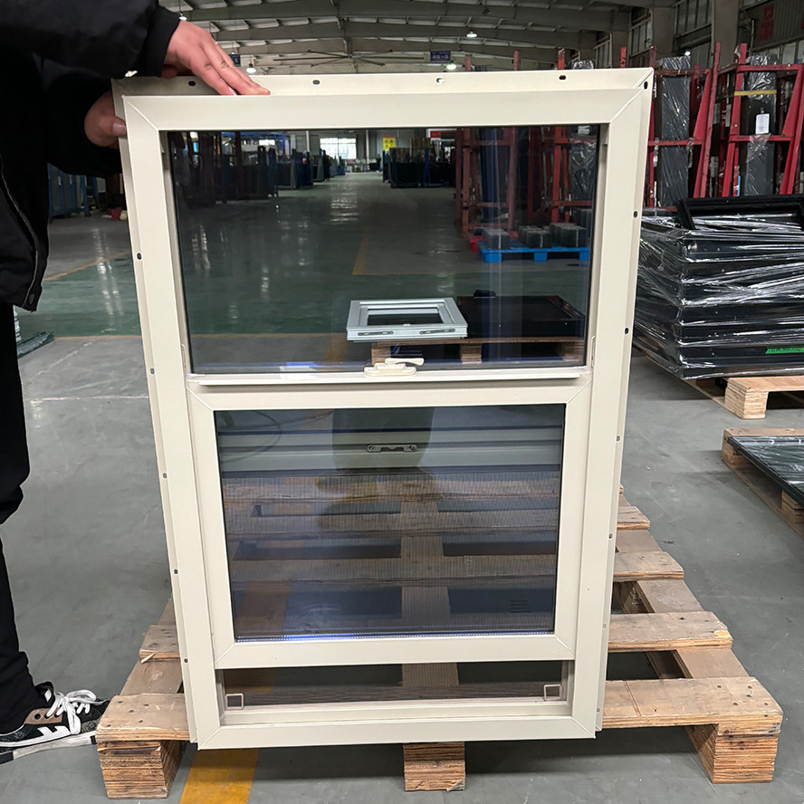 Customized Size UPVC Single Hung Window with PVC Material and 1.4mm-1.8mm Thickness