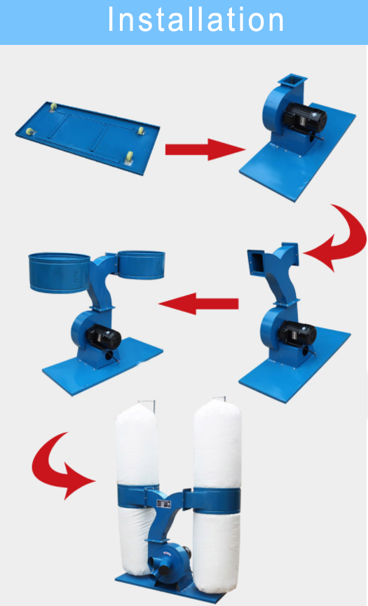 Multi Model Dust Collector for Industrial Dust Removal in Woodworking Furniture Plant