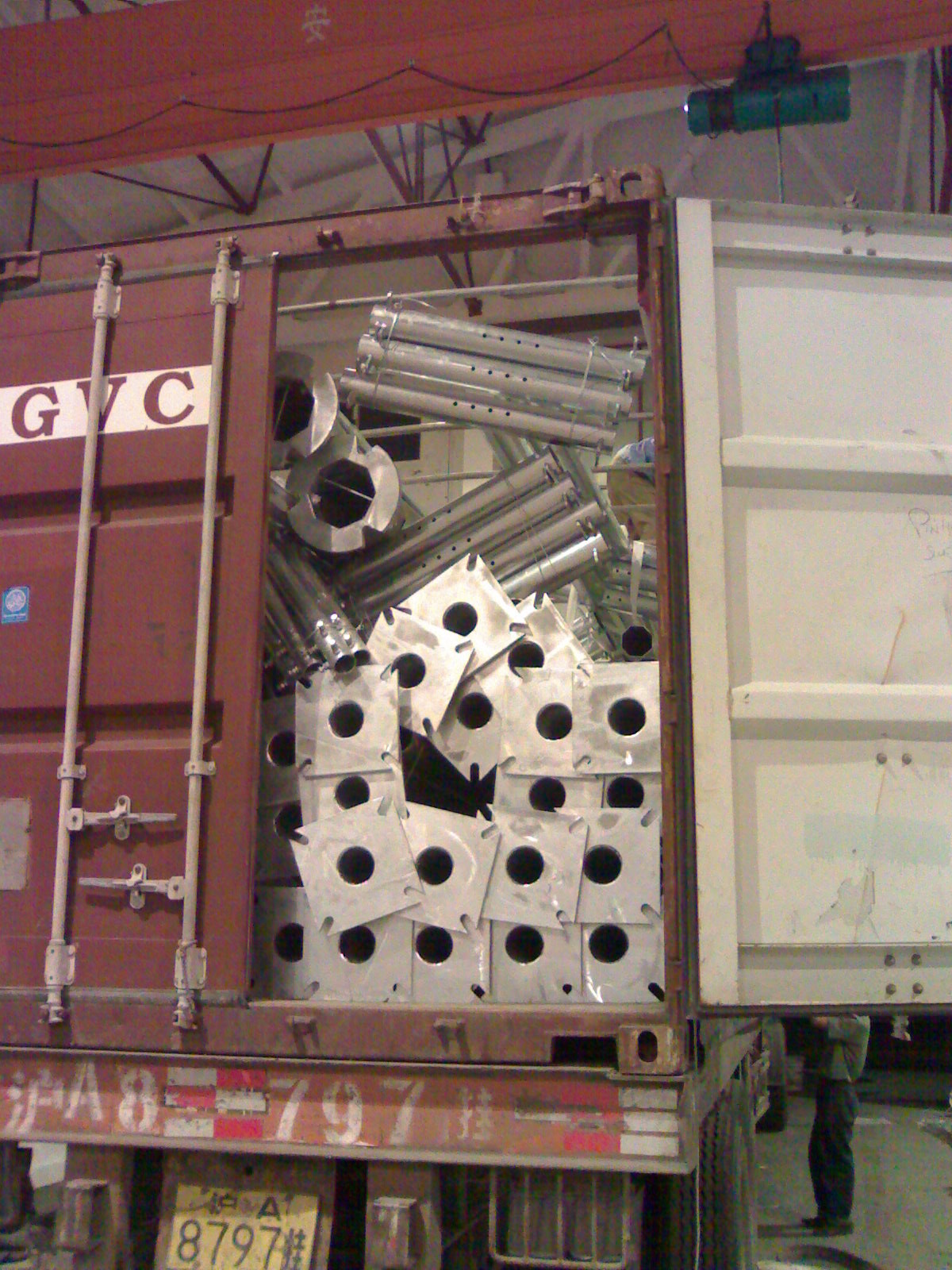 500kg Design Load 30ft 8 Sieds Hot Dip Galvanized Steel Pole Customized