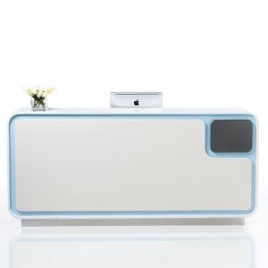 Support customization Modern Minimalist White Front Panel Reception Desk With