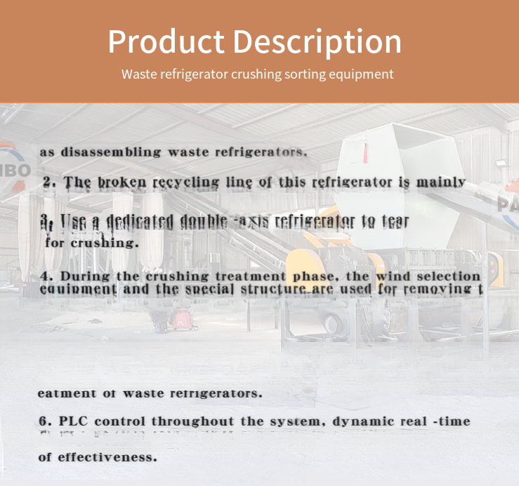2024 Abandoned Metal Dismantling Plant for Environmental Waste TV Fridge Recycle Line