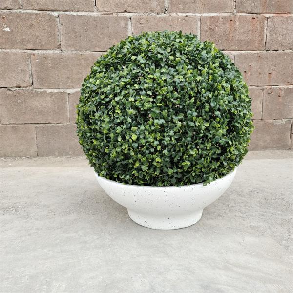 Bowl Shape Fiber Clay Flower Pot Small Size Bowl Planter Box For Indoor Outdoor