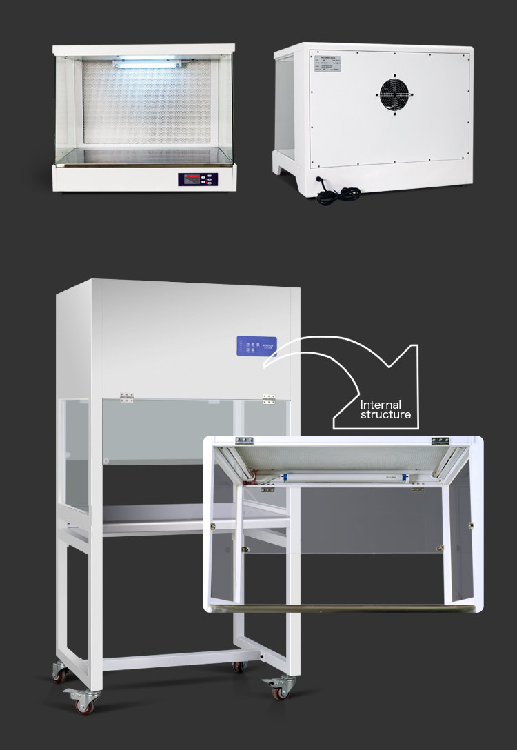 CE Laminar Flow Chamber 62dB Laminar Flow Hood Air Flow Vertical