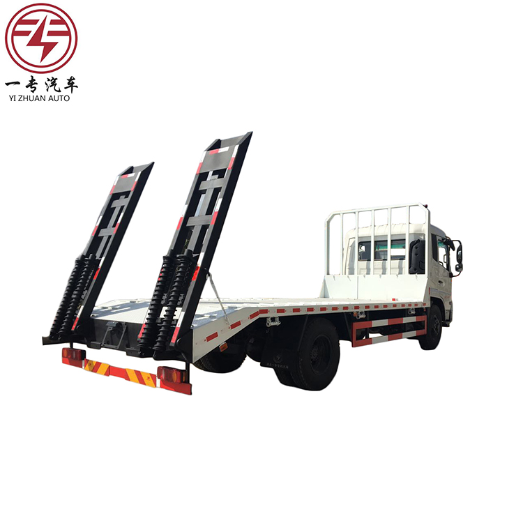 4700mm Wheelbase 6-Tire Dongfeng 4x2 Road Emergency Wrecker Truck Flatbed Lift Trailer