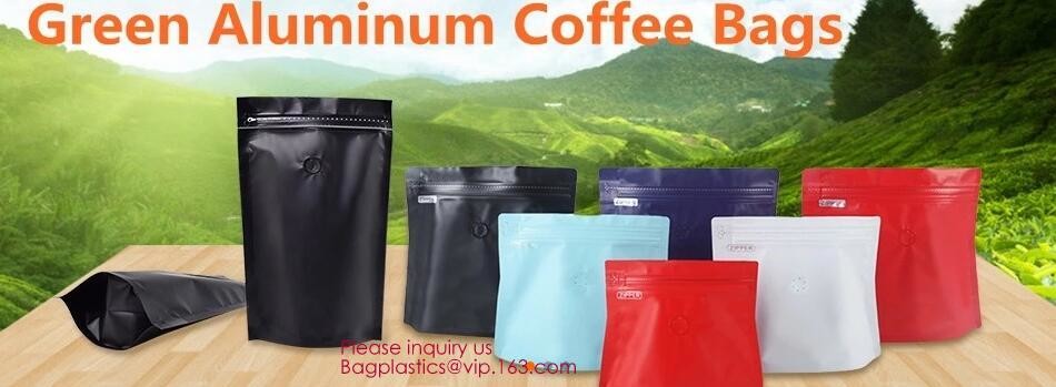 Biodegradable Foil Square Bottom Gusseted Bag, Flat Bottom Gusset Coffee Bag with Degassing Valve,gusset packaging bag f