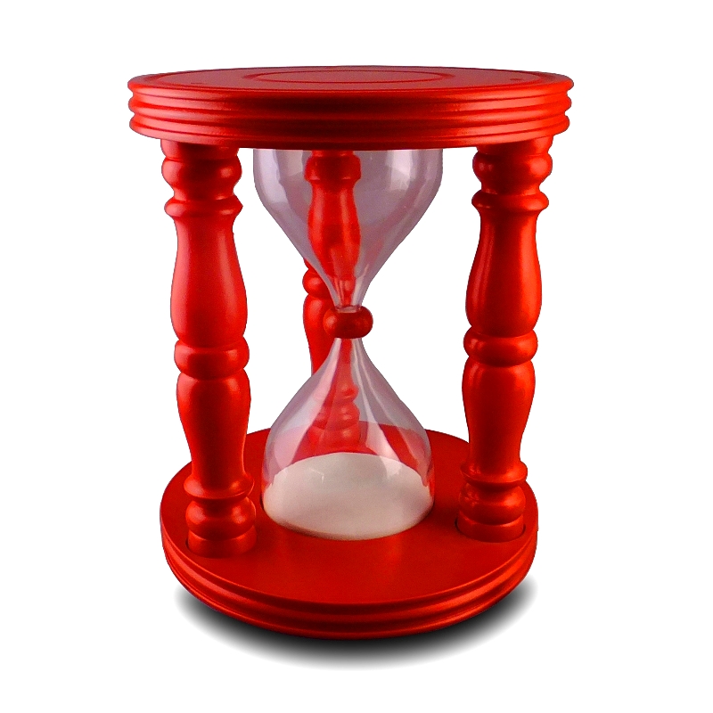 8 Hour Sand Timer Hourglass Stool Wood Color Customized ODM