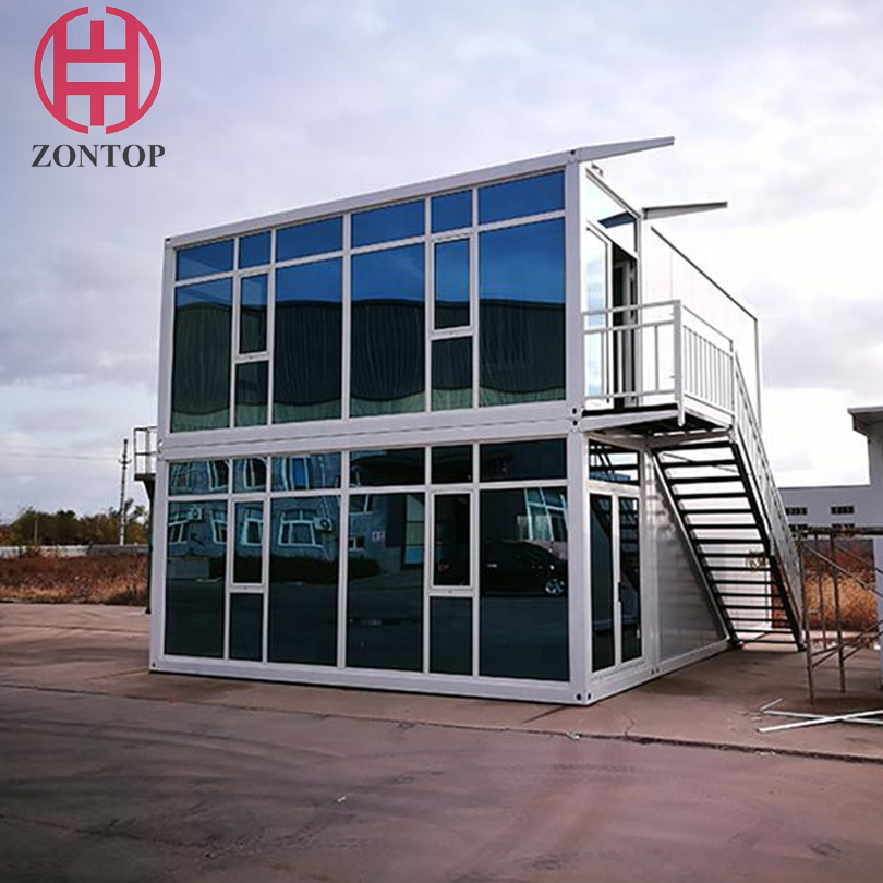 Zontop Luxury Real Estate Buildings Manufactured Flat Pack Prefabricated Homes 20ft 40ft Prefab Container Houses