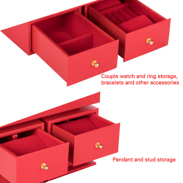 Handmade Luxury Jewelry Box Lockable For Women Custom Logo 10g Weight
