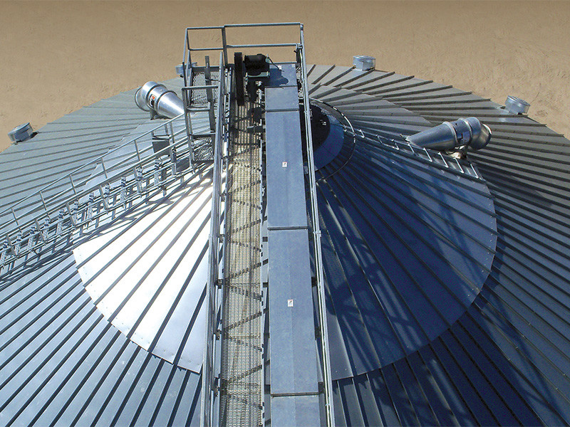 500/1000/10000 Ton Vertical Grain Silo Machine Hot Dip Galvanizing Coating For Storage