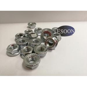 China M10-1.50 Class 8 Hex Serrated Flange Nut Zinc Plate Coarse Thread DIN6923/ISO4161 on sale