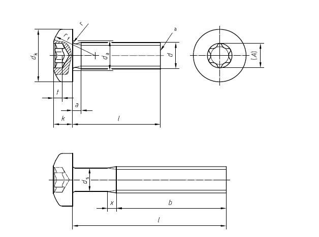 M5X20 Pan Head Socket Screw , Grade 8.8 Flat Head Countersunk Socket Cap Screw
