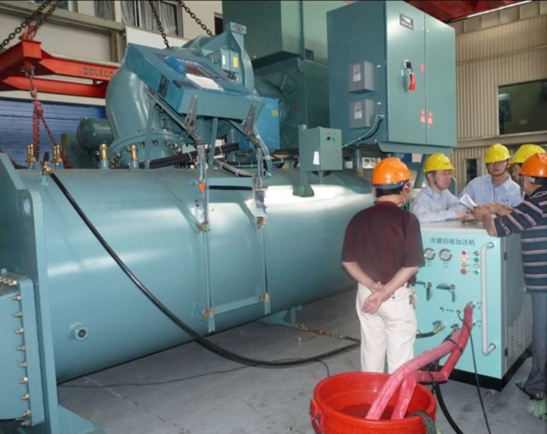 China Factory 5HP Refrigerant Recovery Charging Machine Air Conditioner Ac Recharge Machine ISO Tank Gas Recovery Unit