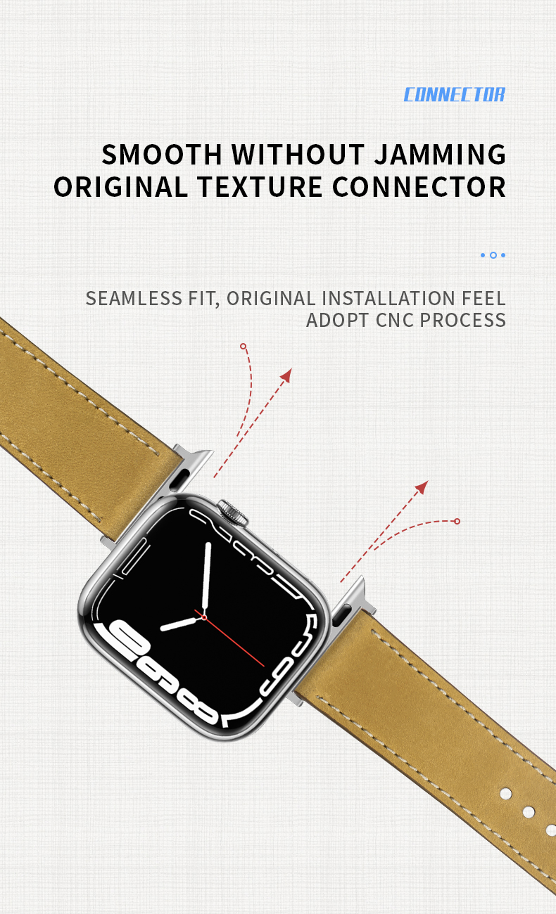 Apple Watch Leather Look Band Bracelet for 38mm 40mm 42mm 44mm Series 7 6 SE 5 4 3 2 1