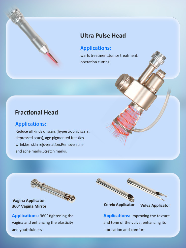 Portable 10600nm Co2 Fractional Laser Machine Pigment Removal Vaginal Tightening