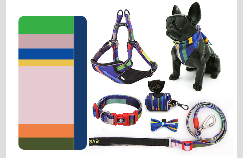 Reflective Dog Harness Matching Leash S-XL Cat Harness And Leash Set