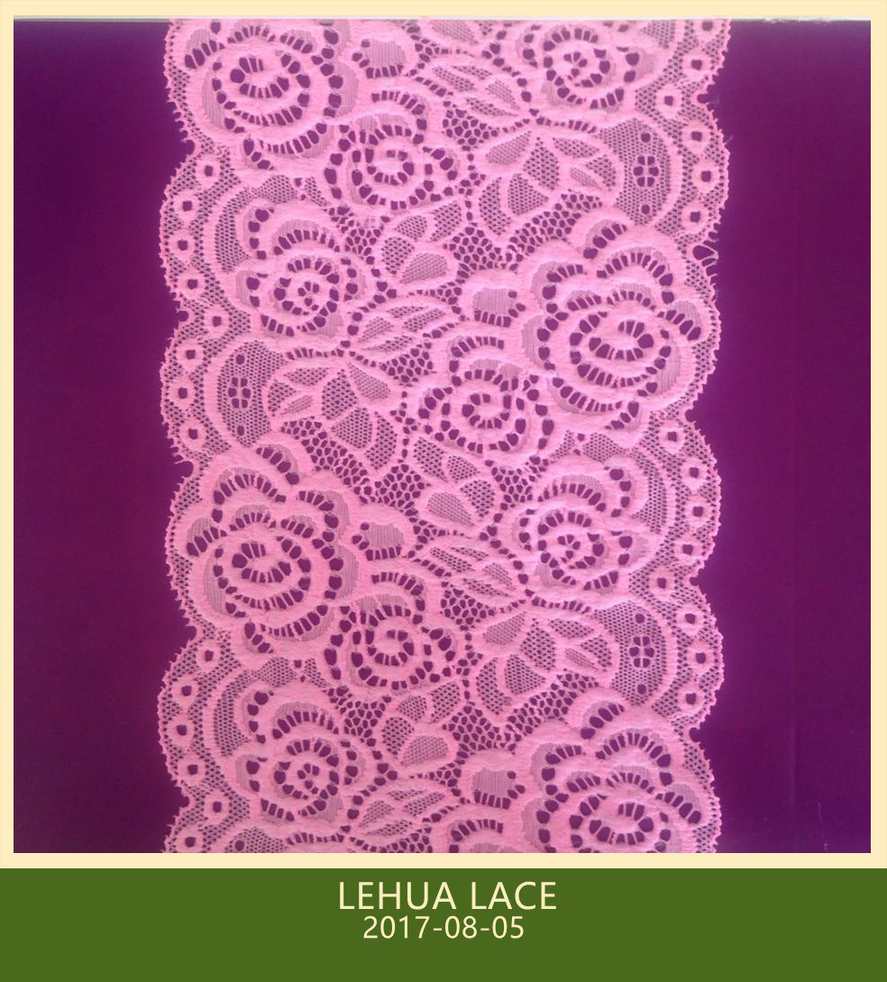 Hot Selling and nice quality Nylon Spandex Stretchy Brazil Lace from China