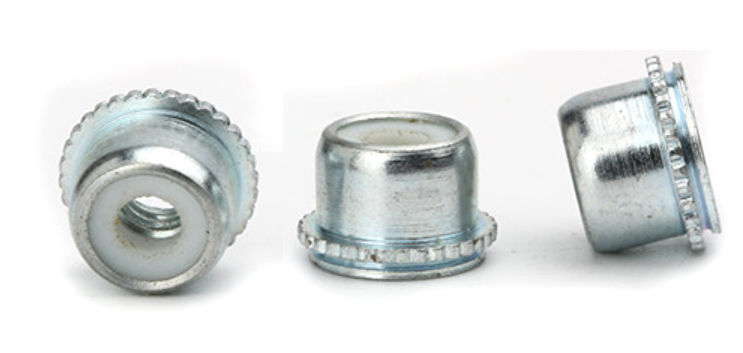 Higher Head Self Clinching M8 Nyloc Nut ZINC PLATED