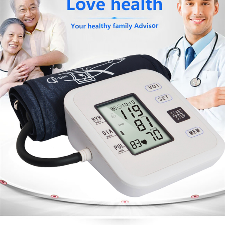 Digital Large LCD Display digital arm blood pressure monitor 24 hour blood pressure monitor automatic sphygmomanometer