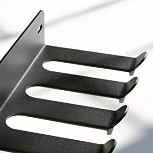 11 Cable Slots Wall Mountable Cable Hanger and Rack Organizer with Solid Power Coating