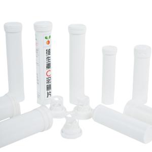 Custom Empty Plastic Bottle Effervescent Tablets Tube with Desiccant Cap and